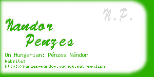 nandor penzes business card